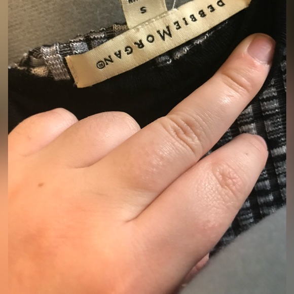 Black and Grey Debbie Morgan V-Neck Sweater - Picture 2 of 4